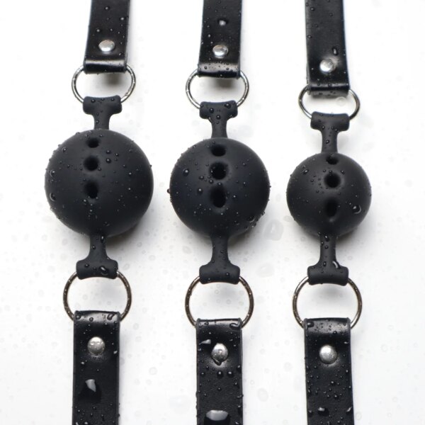 Morse buccale en Silicone, boule respirante, ceinture réglable, jouets sexuels pour adultes, jeux SM, accessoires érotiques, Sexyshop – Image 2