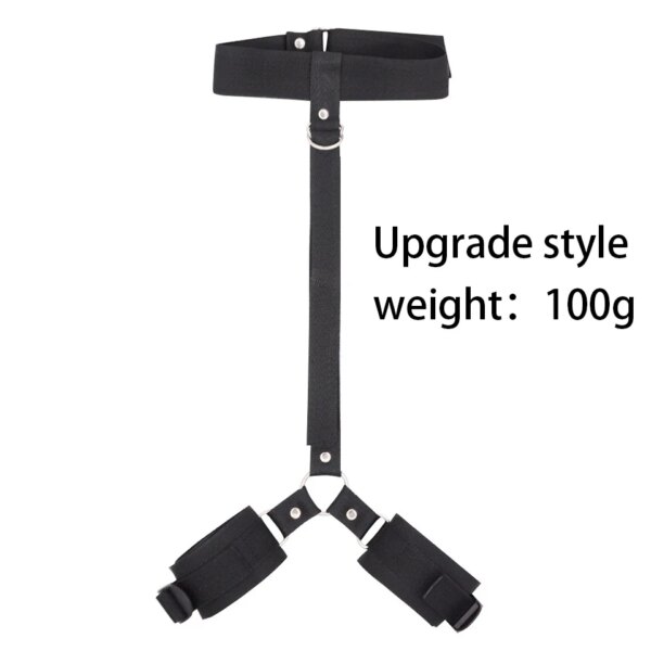Menottes féminines, collier de cou, poignet, bouche Gag, sangle, fétiche SM, jouets sexuels pour femmes, Couples, ensemble de Bondage Bdsm, retenue, produit de jeu pour adultes – Image 3