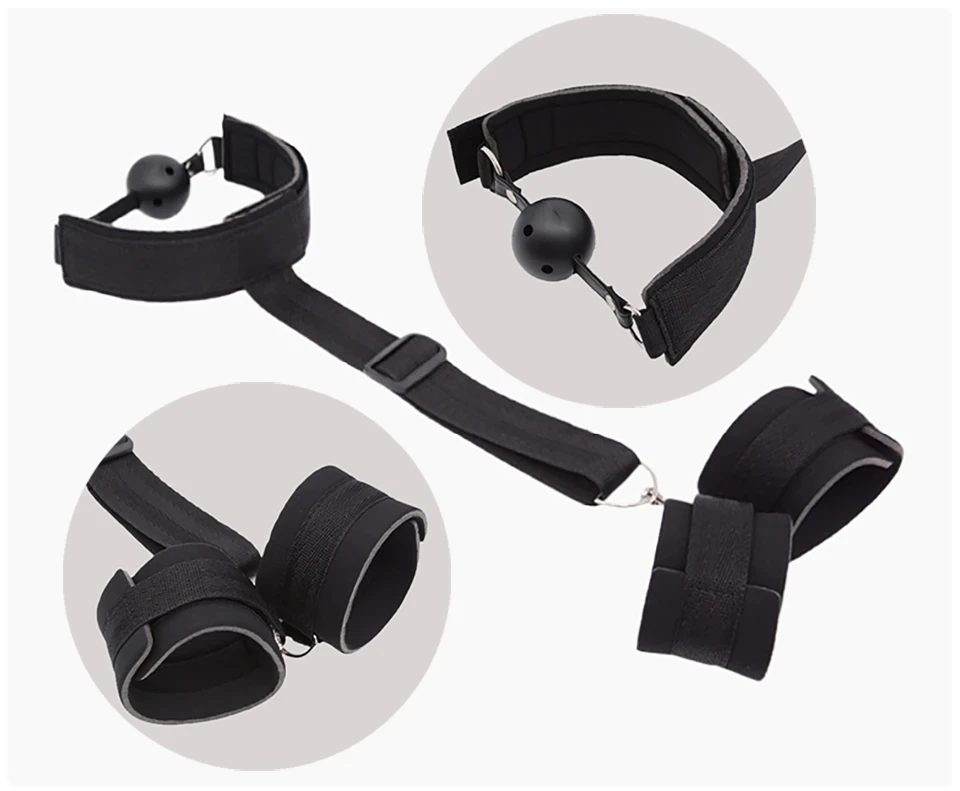 Menottes féminines, collier de cou, poignet, bouche Gag, sangle, fétiche SM, jouets sexuels pour femmes, Couples, ensemble de Bondage Bdsm, retenue, produit de jeu pour adultes Menottes féminines, collier de cou, poignet, bouche Gag, sangle, fétiche SM, jouets sexuels pour femmes, Couples, ensemble de Bondage Bdsm, retenue, produit de jeu pour adultes