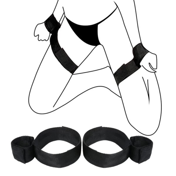 Menottes féminines, collier de cou, poignet, bouche Gag, sangle, fétiche SM, jouets sexuels pour femmes, Couples, ensemble de Bondage Bdsm, retenue, produit de jeu pour adultes – Image 4
