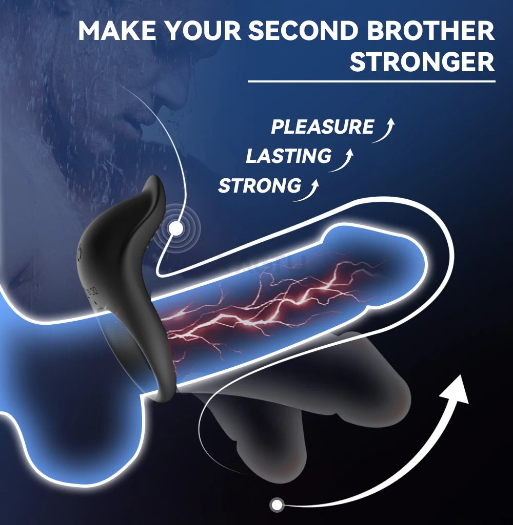Anneau de pénis vibrant pour hommes, contrôle par application, retardement de l'éjaculation, vibrateur, Stimulation du Clitoris et du Scrotum, jouets sexuels pour Couples