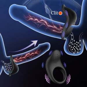 Anneau de pénis vibrant pour hommes, contrôle par application, retardement de l'éjaculation, vibrateur, Stimulation du Clitoris et du Scrotum, jouets sexuels pour Couples