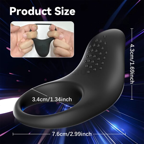 Anneau de pénis vibrant pour hommes, contrôle par application, retardement de l'éjaculation, vibrateur, Stimulation du Clitoris et du Scrotum, jouets sexuels pour Couples – Image 5