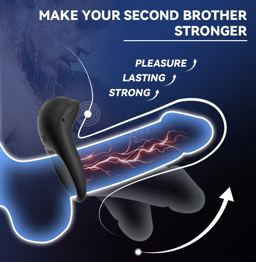 Anneau de pénis vibrant pour hommes, contrôle par application, retardement de l'éjaculation, vibrateur, Stimulation du Clitoris et du Scrotum, jouets sexuels pour Couples