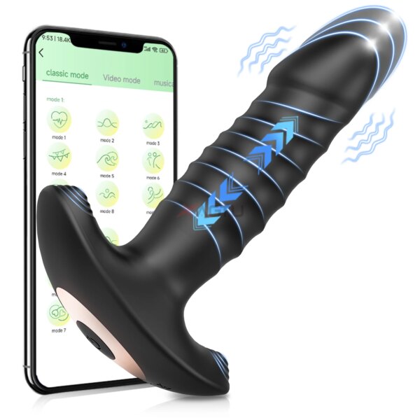 Vibromasseur masseur de Prostate pour homme, contrôle par application, Plug Anal Gay, télescopique, jouet sexuel féminin pour adulte – Image 2
