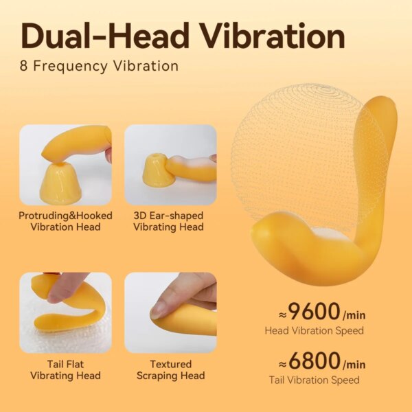 Jissbon portable double vibrateur pour femmes g-spot et Clitoris Stimulation gode vibrant pénétration vaginale féminine jouet sexuel adulte – Image 2