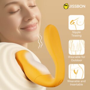 Jissbon portable double vibrateur pour femmes g-spot et Clitoris Stimulation gode vibrant pénétration vaginale féminine jouet sexuel adulte