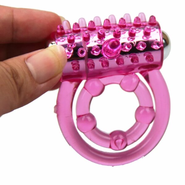 Vibromasseur durable anneaux Double anneau de coq retard éjaculation prématurée pénis boule boucle 2 verrouillé jouets sexuels produit pour hommes – Image 2