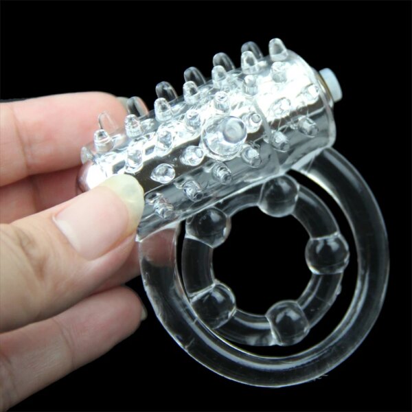 Vibromasseur durable anneaux Double anneau de coq retard éjaculation prématurée pénis boule boucle 2 verrouillé jouets sexuels produit pour hommes – Image 4