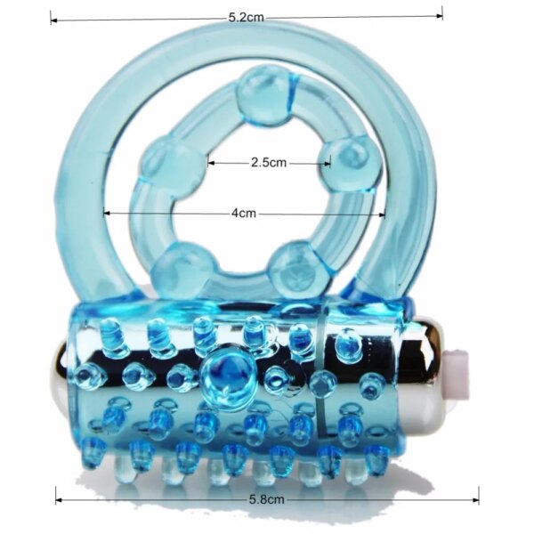 Vibromasseur durable anneaux Double anneau de coq retard éjaculation prématurée pénis boule boucle 2 verrouillé jouets sexuels produit pour hommes – Image 5