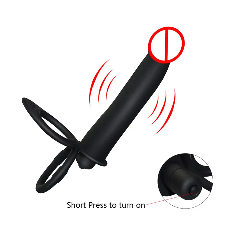 Plug anal à double pénétration pour hommes, gode, plug anal, vibrateur, sangle sur le pénis, massage du vagin, jouets sexuels pour adultes pour couples de 18 ans et plus