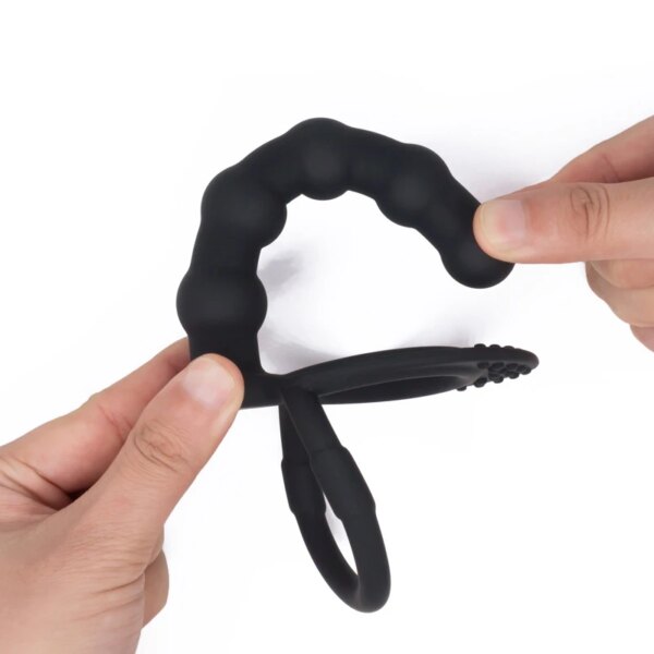 Plug anal à double pénétration pour hommes, gode, plug anal, vibrateur, sangle sur le pénis, massage du vagin, jouets sexuels pour adultes pour couples de 18 ans et plus – Image 3
