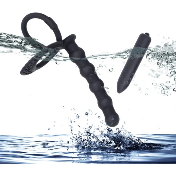 Plug anal à double pénétration pour hommes, gode, plug anal, vibrateur, sangle sur le pénis, massage du vagin, jouets sexuels pour adultes pour couples de 18 ans et plus – Image 2