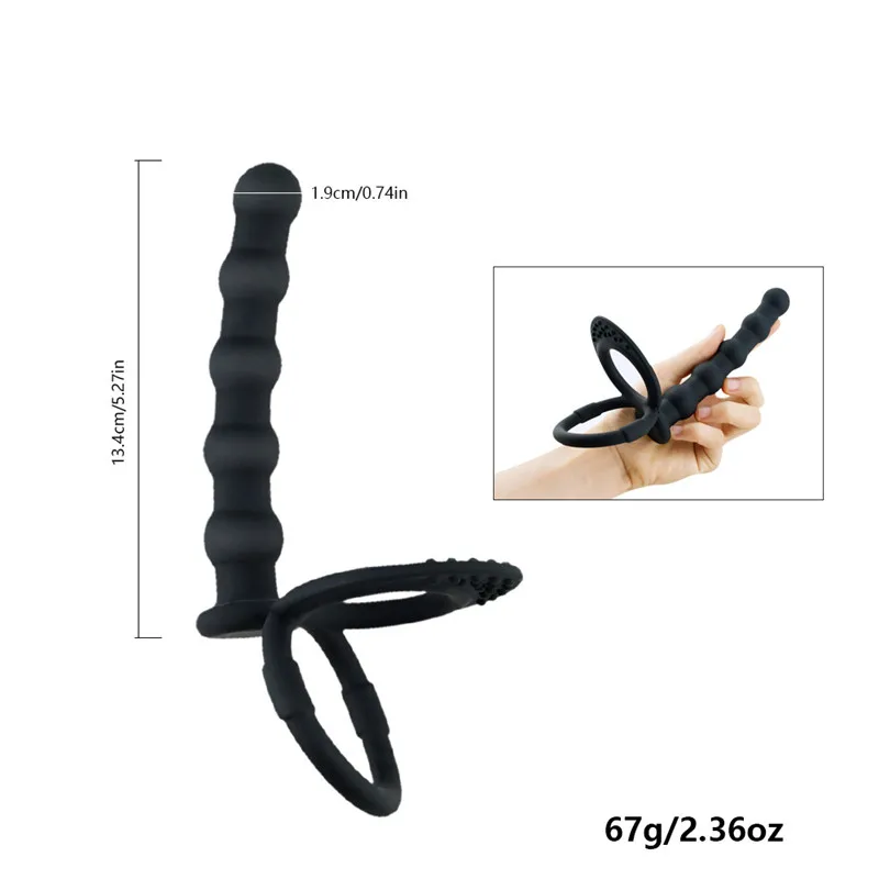 Plug anal à double pénétration pour hommes, gode, plug anal, vibrateur, sangle sur le pénis, massage du vagin, jouets sexuels pour adultes pour couples de 18 ans et plus
