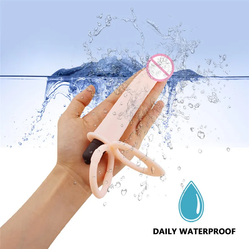 Plug anal à double pénétration pour hommes, gode, plug anal, vibrateur, sangle sur le pénis, massage du vagin, jouets sexuels pour adultes pour couples de 18 ans et plus