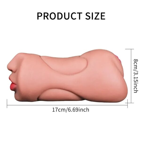 3 en 1 vagin artificiel mâle masturbateur tasse réaliste réel Oral Anal Clitoris Silicone Masturbation pipe jouets sexuels pour hommes – Image 6