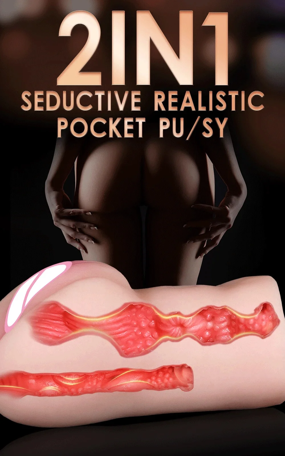 3 en 1 vagin artificiel mâle masturbateur tasse réaliste réel Oral Anal Clitoris Silicone Masturbation pipe jouets sexuels pour hommes