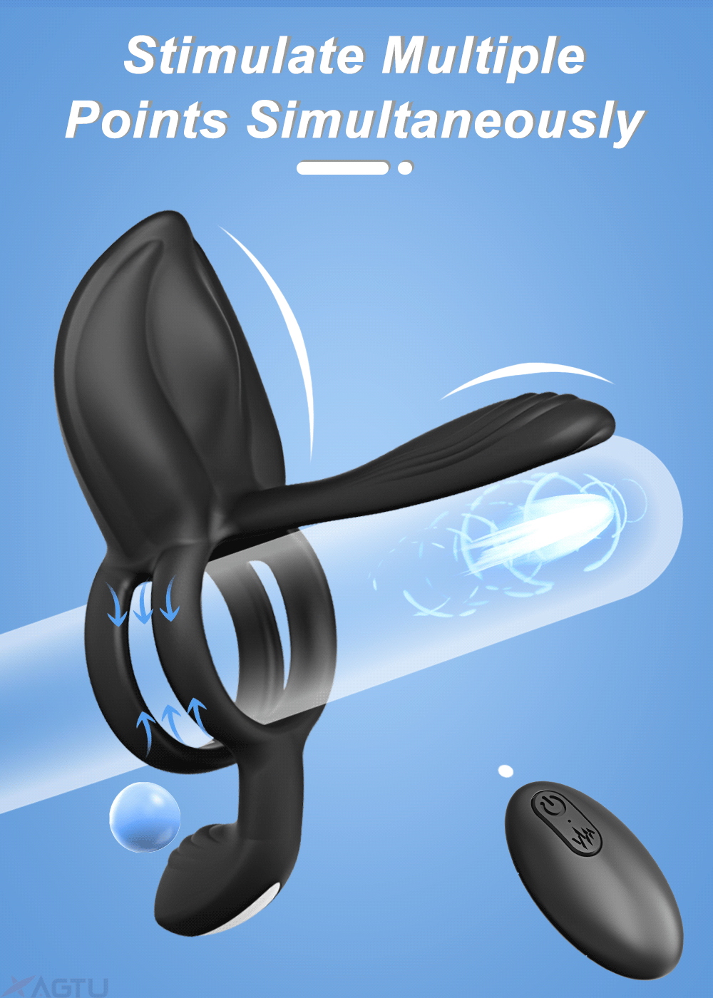 Anneau pénien vibrant pour hommes retard d'éjaculation anneau de pénis érectile masculin g-spot Clitoris stimulateur Anal jouet sexuel adulte pour les Couples