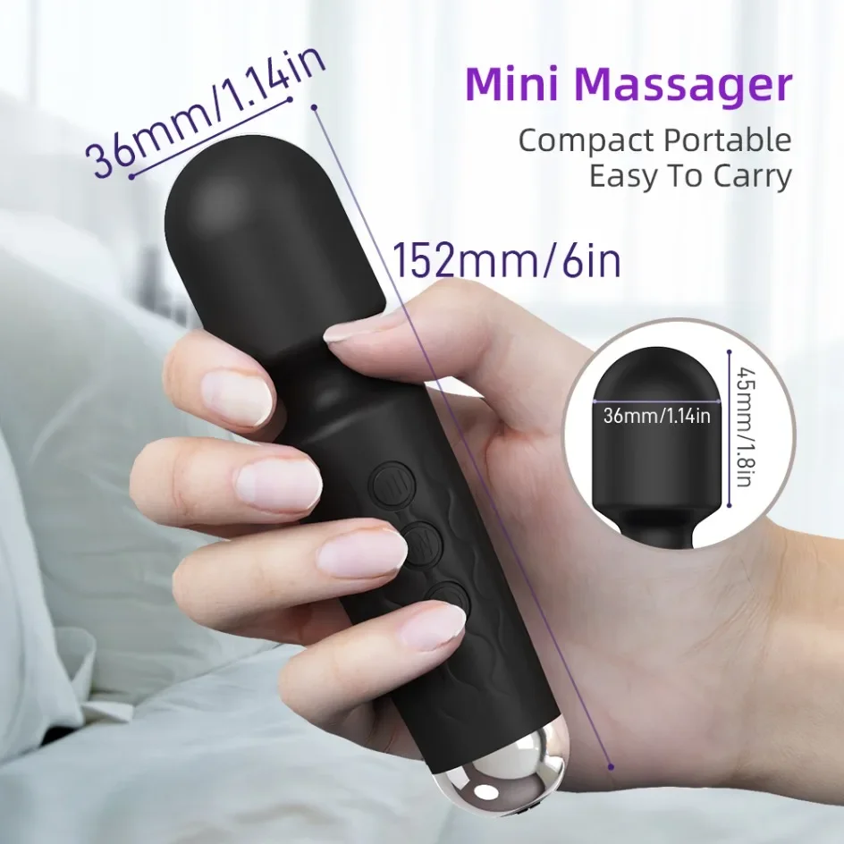 Vibromasseur AV injuste pour femme, Magic-Wand Dildo, StiLiban ateur de clitoris, Jouets sexuels pour adultes, Point G, 20 vitesses