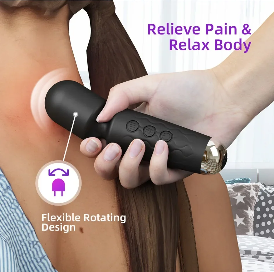 Vibromasseur AV injuste pour femme, Magic-Wand Dildo, StiLiban ateur de clitoris, Jouets sexuels pour adultes, Point G, 20 vitesses