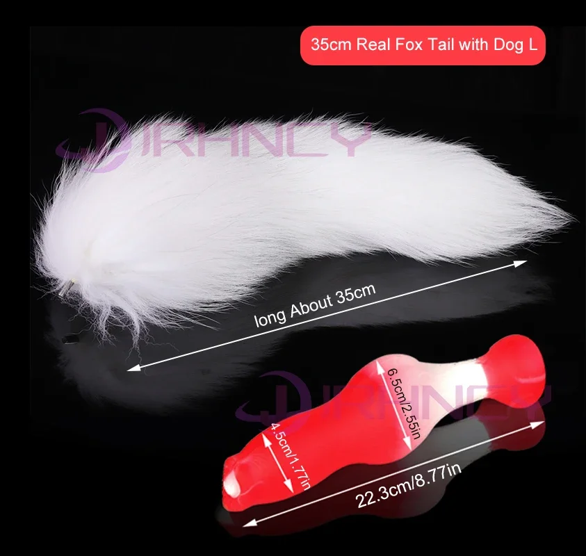 35cm Fox Tail Dog L