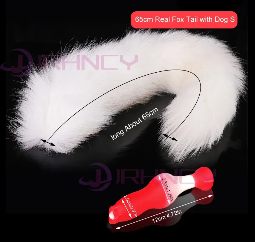 65cm Fox Tail Dog S
