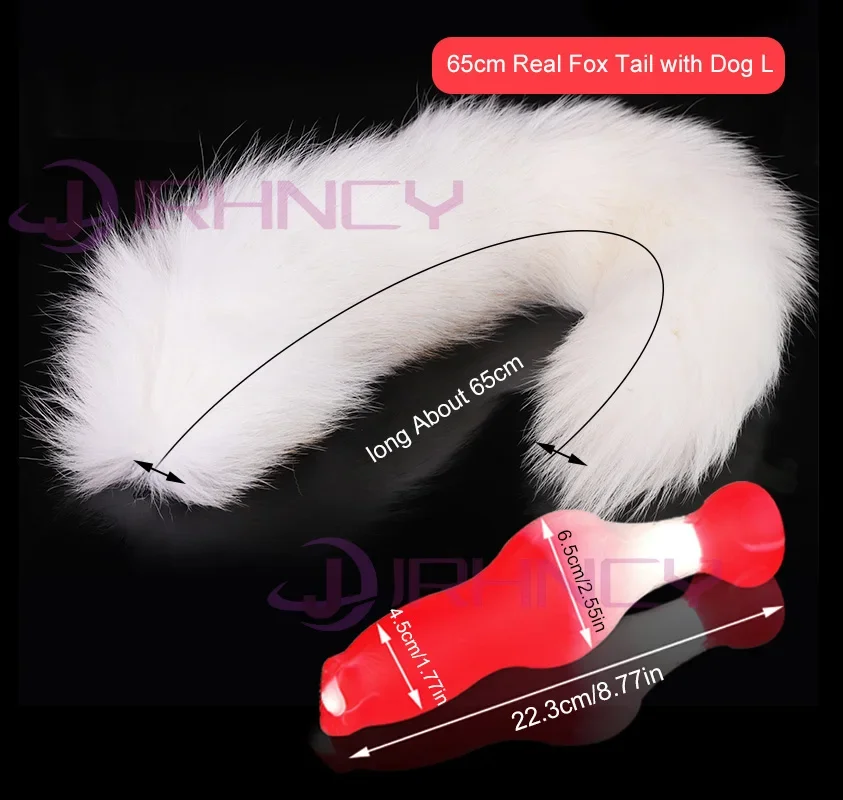 65cm Fox Tail Dog L