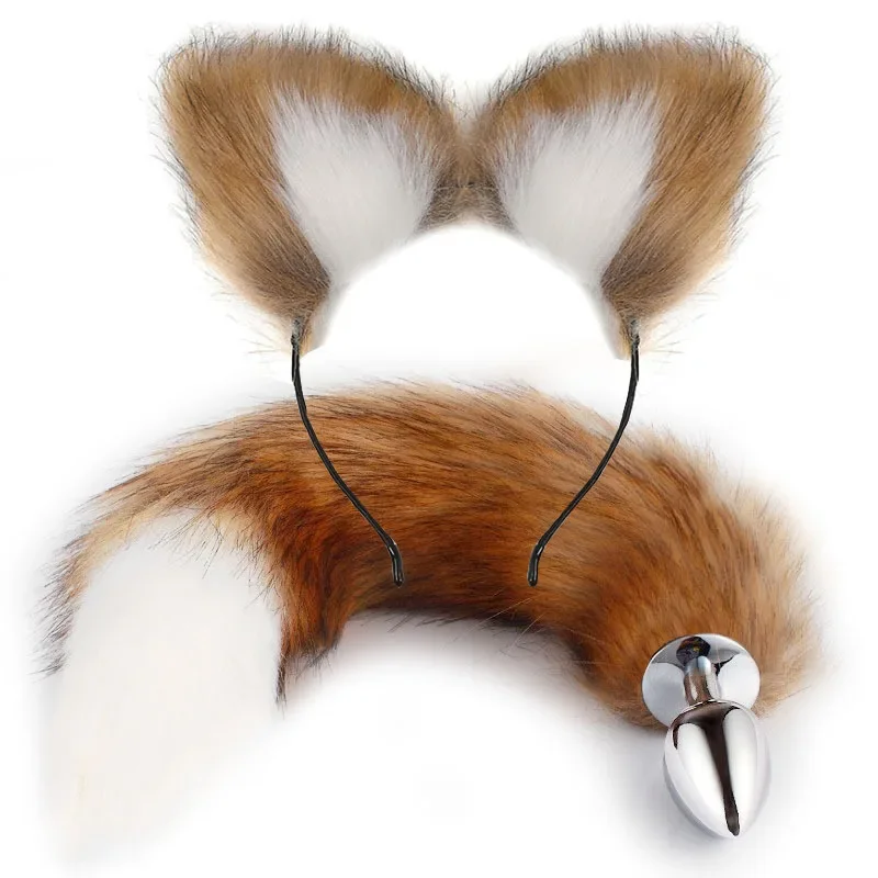Fox Pigtail cul bout à bout queue godemichet Anal Plug et oreilles produits érotiques BDSM oreilles de chat jeu sexuel jouets pour Couple adultes femmes hommes 18
