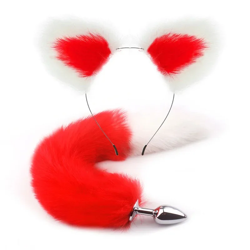 Fox Pigtail cul bout à bout queue godemichet Anal Plug et oreilles produits érotiques BDSM oreilles de chat jeu sexuel jouets pour Couple adultes femmes hommes 18