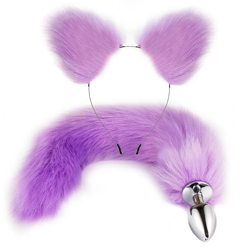 Fox Pigtail cul bout à bout queue godemichet Anal Plug et oreilles produits érotiques BDSM oreilles de chat jeu sexuel jouets pour Couple adultes femmes hommes 18