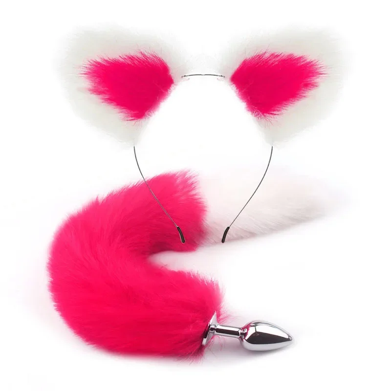 Fox Pigtail cul bout à bout queue godemichet Anal Plug et oreilles produits érotiques BDSM oreilles de chat jeu sexuel jouets pour Couple adultes femmes hommes 18