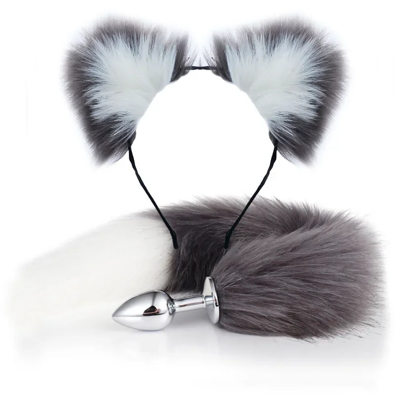 Fox Pigtail cul bout à bout queue godemichet Anal Plug et oreilles produits érotiques BDSM oreilles de chat jeu sexuel jouets pour Couple adultes femmes hommes 18
