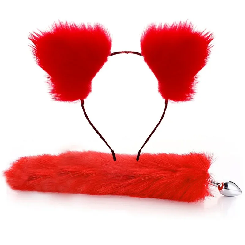 Fox Pigtail cul bout à bout queue godemichet Anal Plug et oreilles produits érotiques BDSM oreilles de chat jeu sexuel jouets pour Couple adultes femmes hommes 18