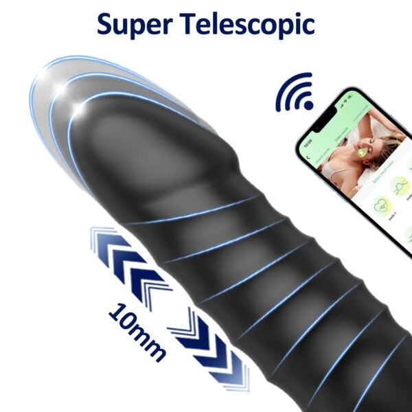 Vibromasseur Anal de poussée avec application pour masseur adulte, gode télescopique, Plug Anal sans fil, jouet sexuel Gay pour produits sexuels pour adultes – Image 4