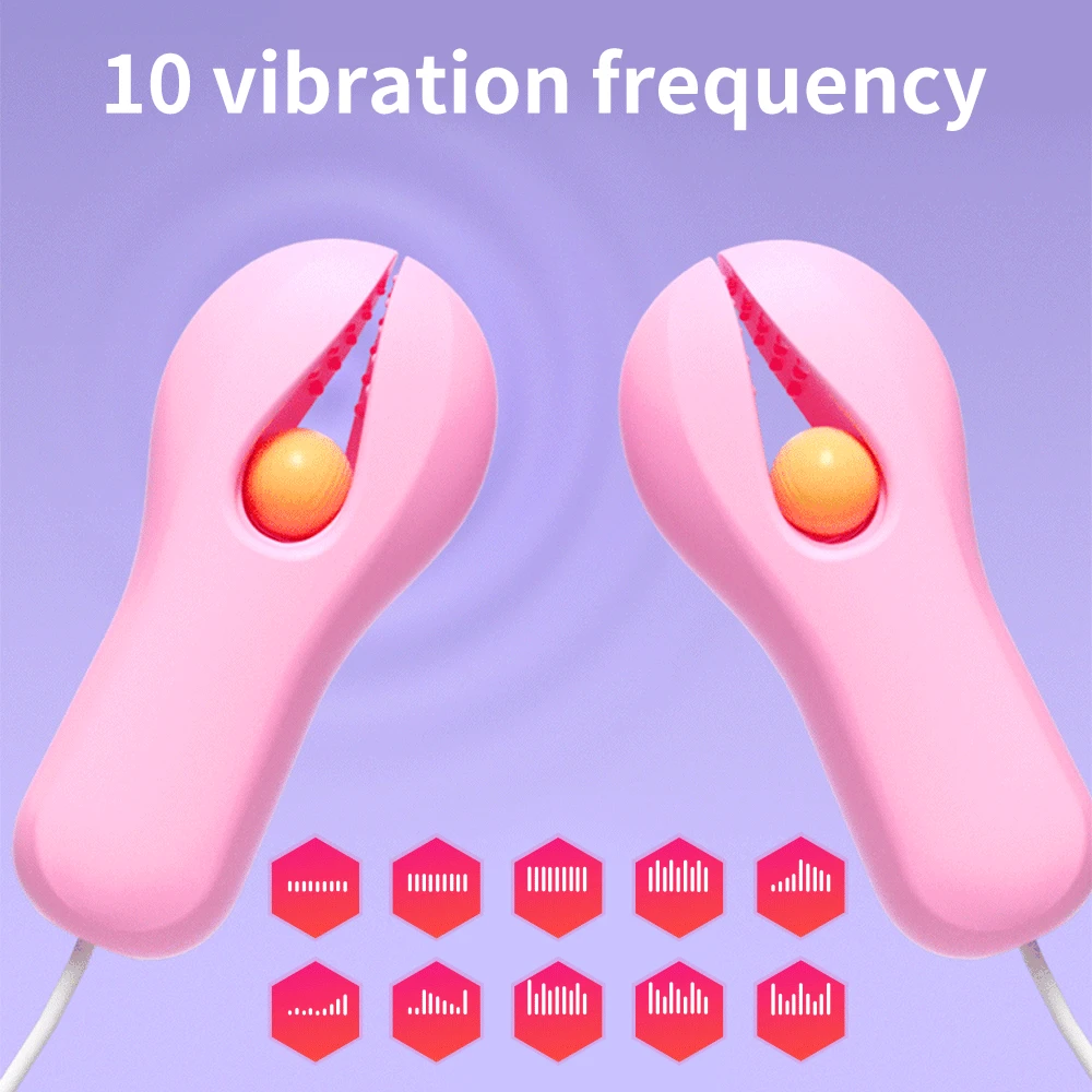 Pince à tétons électrique, 10 Modes, Massage du sein, vibrateur, rehausseur de Bondage, stimulateur adulte, jouets sexuels pour femmes, Couples féminins