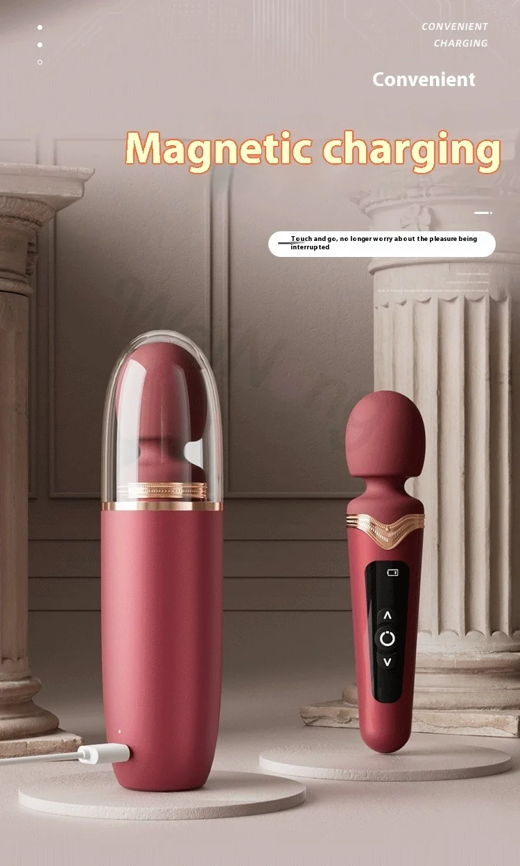 Vibromasseur baguette magique haut de gamme et puissant, masseur clitoridien de mamelon point G, masturbateur vaginal, masturbateur féminin, jouet sexuel