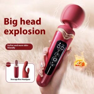 Vibromasseur baguette magique haut de gamme et puissant, masseur clitoridien de mamelon point G, masturbateur vaginal, masturbateur féminin, jouet sexuel