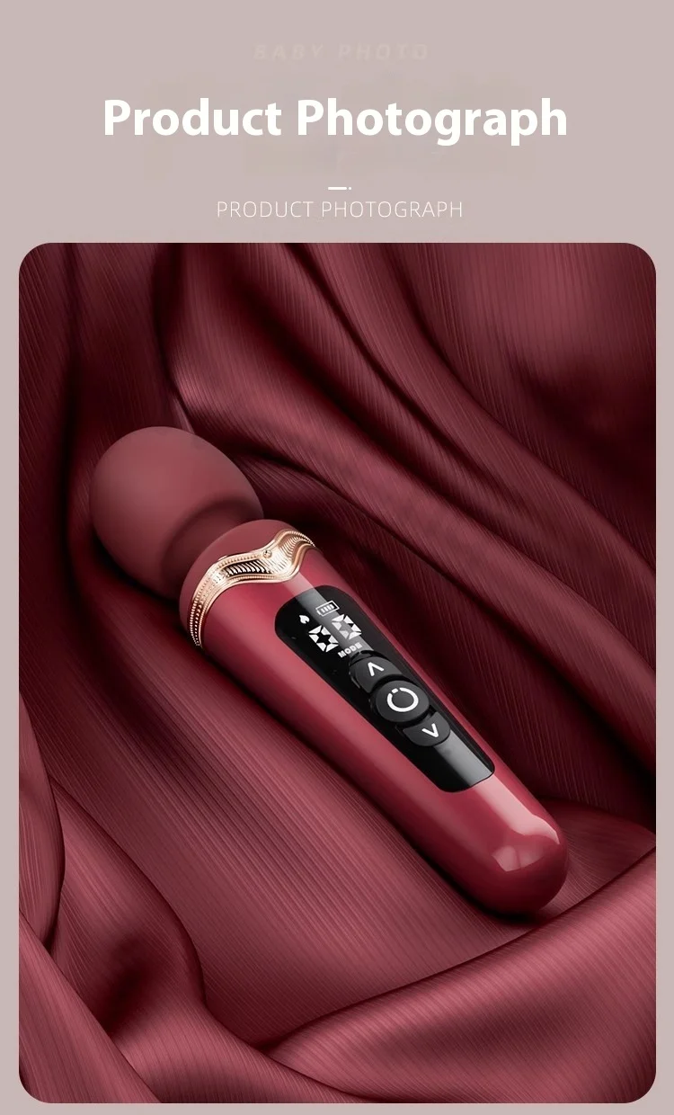 Vibromasseur baguette magique haut de gamme et puissant, masseur clitoridien de mamelon point G, masturbateur vaginal, masturbateur féminin, jouet sexuel