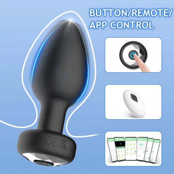 Vibromasseur anal vibrant pour homme, 10 vibrations, contrôle sans fil, plug anal, jouets sexuels pour couple, masseur de prostate, produits pour adultes et genci – Image 3