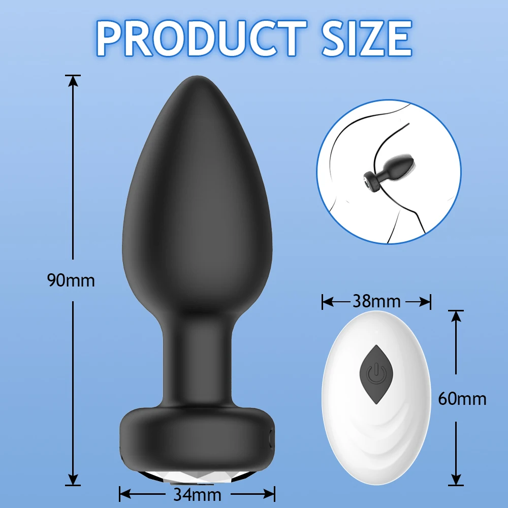 Vibromasseur anal vibrant pour homme, 10 vibrations, contrôle sans fil, plug anal, jouets sexuels pour couple, masseur de prostate, produits pour adultes et genci