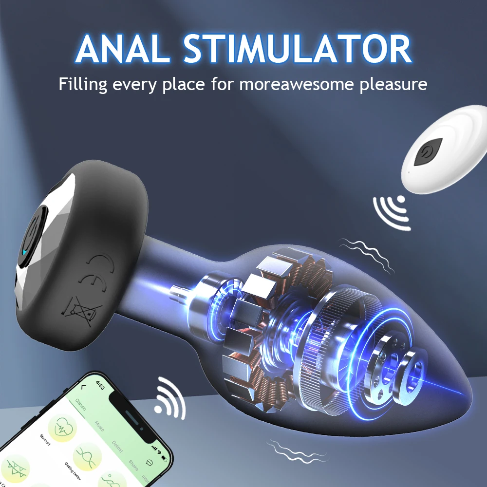 Vibromasseur anal vibrant pour homme, 10 vibrations, contrôle sans fil, plug anal, jouets sexuels pour couple, masseur de prostate, produits pour adultes et genci