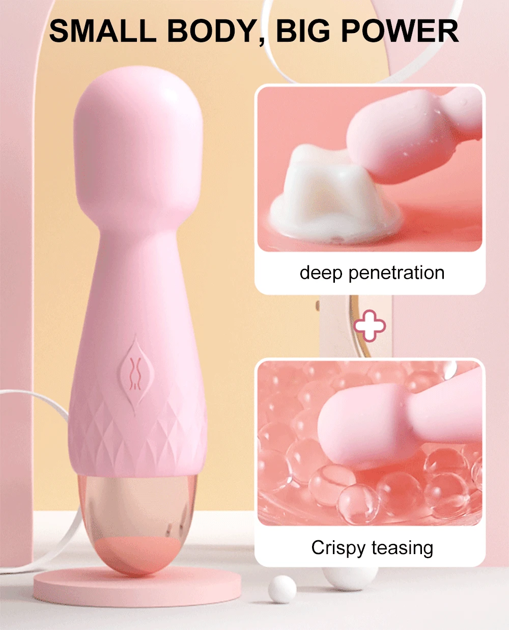 Mini baguette magique vibrateurs pour femmes stimulateur de Clitoris bâton AV masseur de point G masturbateur féminin jouets sexuels pour adultes pour femme Mini baguette magique vibrateurs pour femmes stimulateur de Clitoris bâton AV masseur de point G masturbateur féminin jouets sexuels pour adultes pour femme