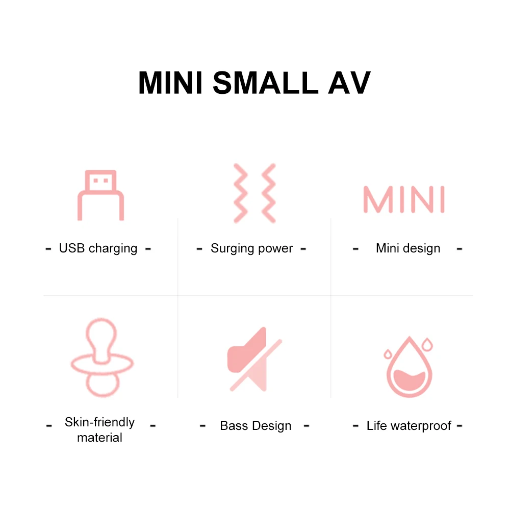 Mini baguette magique vibrateurs pour femmes stimulateur de Clitoris bâton AV masseur de point G masturbateur féminin jouets sexuels pour adultes pour femme Mini baguette magique vibrateurs pour femmes stimulateur de Clitoris bâton AV masseur de point G masturbateur féminin jouets sexuels pour adultes pour femme