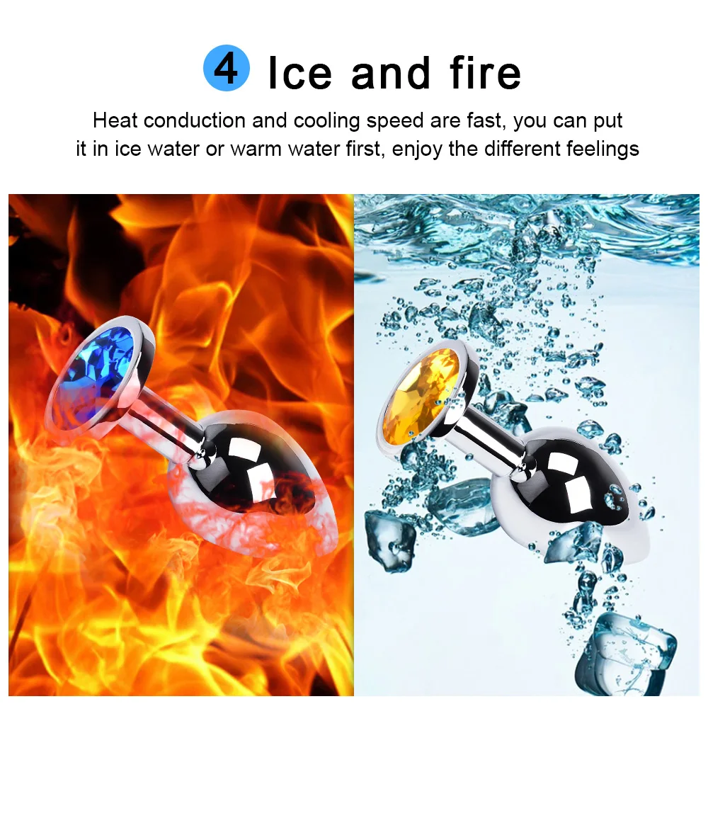 Plug Anal en métal en acier inoxydable, avec bijoux, cristal coloré, perle anale, jouets sexuels pour adultes, jeu pour femmes adultes Plug Anal en métal en acier inoxydable, avec bijoux, cristal coloré, perle anale, jouets sexuels pour adultes, jeu pour femmes adultes