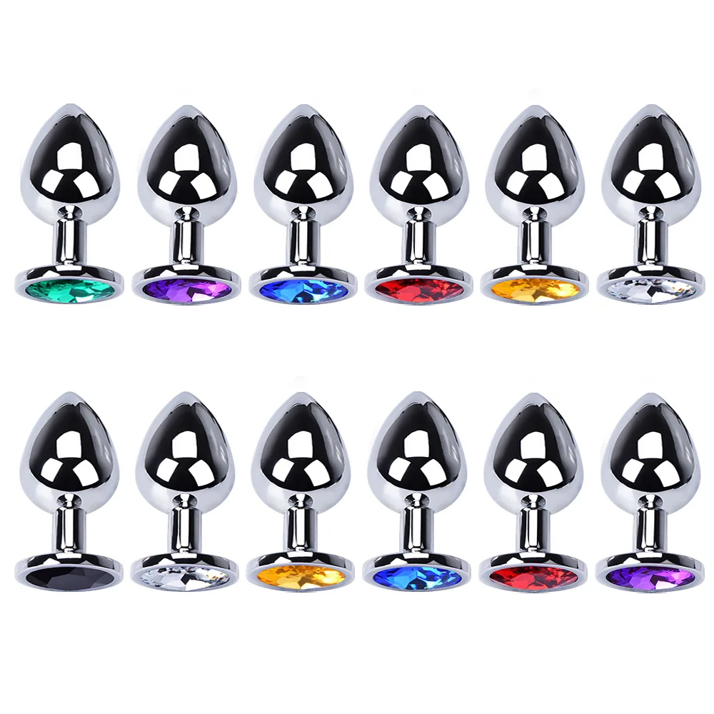 Plug Anal en métal en acier inoxydable, avec bijoux, cristal coloré, perle anale, jouets sexuels pour adultes, jeu pour femmes adultes Plug Anal en métal en acier inoxydable, avec bijoux, cristal coloré, perle anale, jouets sexuels pour adultes, jeu pour femmes adultes