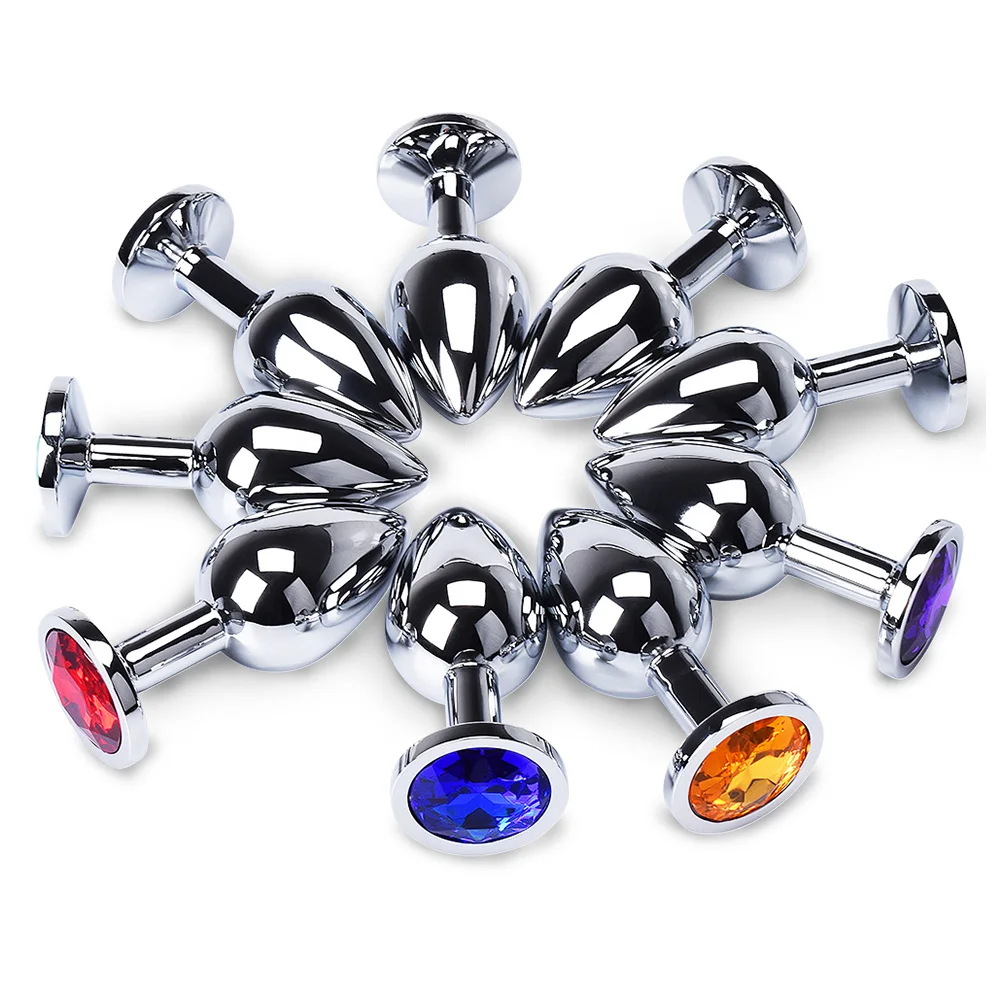 Plug Anal en métal en acier inoxydable, avec bijoux, cristal coloré, perle anale, jouets sexuels pour adultes, jeu pour femmes adultes Plug Anal en métal en acier inoxydable, avec bijoux, cristal coloré, perle anale, jouets sexuels pour adultes, jeu pour femmes adultes