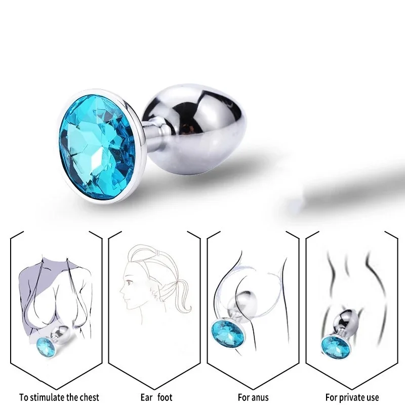 Plug Anal en métal en acier inoxydable, avec bijoux, cristal coloré, perle anale, jouets sexuels pour adultes, jeu pour femmes adultes Plug Anal en métal en acier inoxydable, avec bijoux, cristal coloré, perle anale, jouets sexuels pour adultes, jeu pour femmes adultes