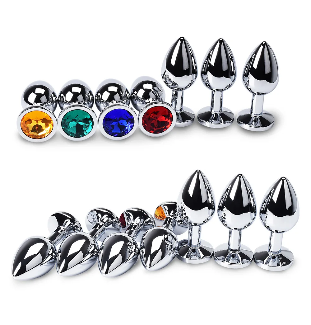 Plug Anal en métal en acier inoxydable, avec bijoux, cristal coloré, perle anale, jouets sexuels pour adultes, jeu pour femmes adultes Plug Anal en métal en acier inoxydable, avec bijoux, cristal coloré, perle anale, jouets sexuels pour adultes, jeu pour femmes adultes