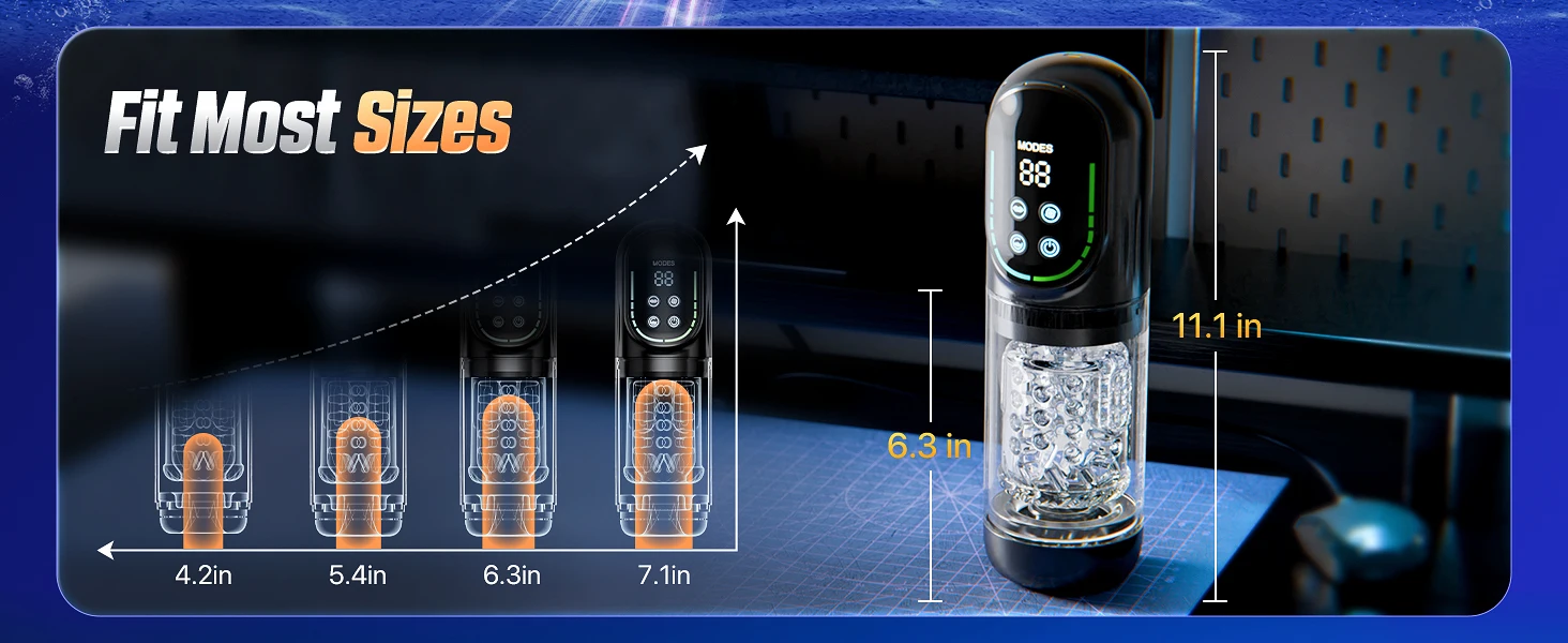 Masturbateur masculin à succion automatique, 7 roulements de poussée, pompe à pénis sous vide LCD, vraie poche, chatte, Stroker, jouets sexuels pour pipe