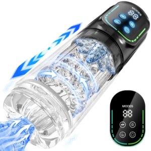 Masturbateur masculin à succion automatique, 7 roulements de poussée, pompe à pénis sous vide LCD, vraie poche, chatte, Stroker, jouets sexuels pour pipe